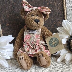 Boyds Bears Brown Bear with Floral Outfit